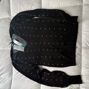 Black Polka Dot Women's Sweater